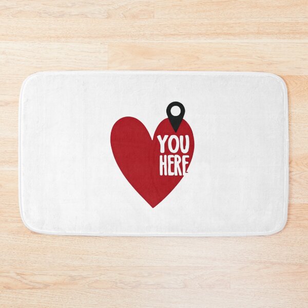 Item preview, You Are Here: Red Heart with Location Pin Bold Design designed and sold by Colorful-Garden.