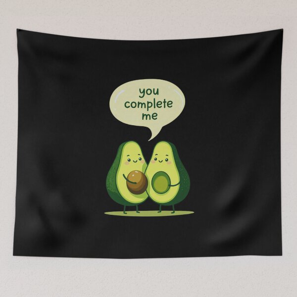 Item preview, Playful Avocados Embracing - Cute and Bold Design with "You Complete Me" Text designed and sold by Colorful-Garden.