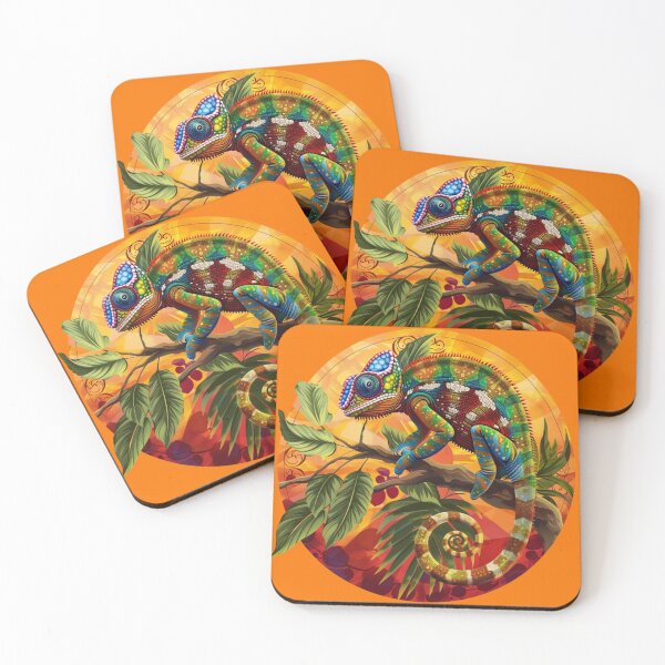 Item preview, Vivace Mosaico Tropicale: Un Camaleonte tra Colori e Natura designed and sold by Cris888.