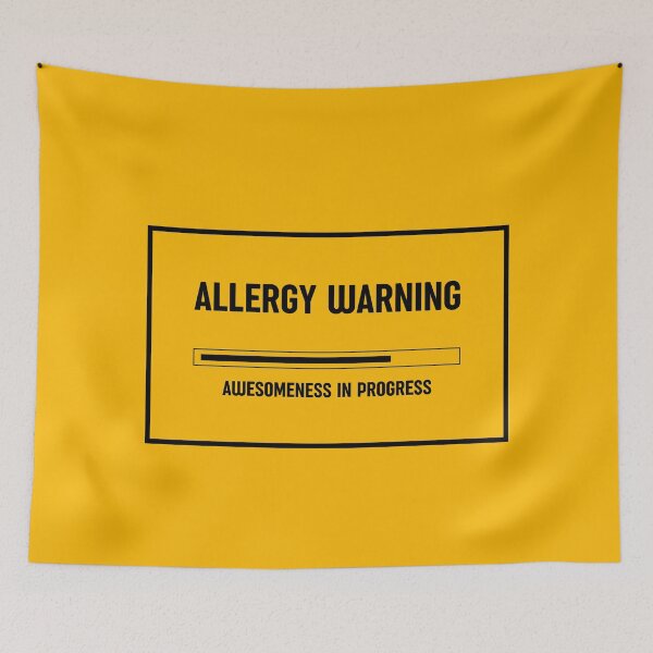 Item preview, Allergy Warning: Awesomeness in Progress, Unique designed and sold by villacreativa.