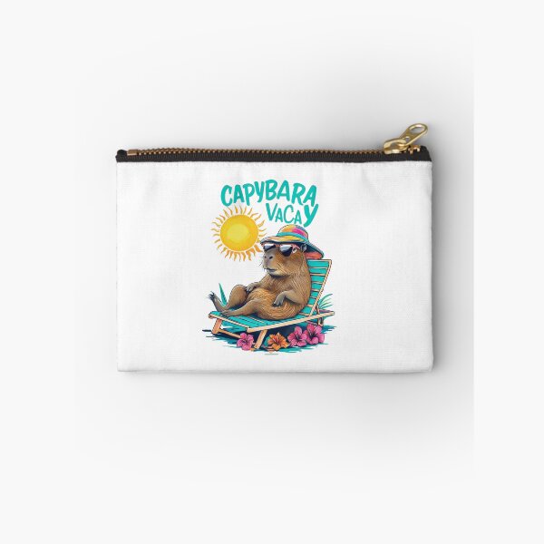 Artikelvorschau, Capybara Vacay - Entspannendes Capybara im Urlaub Illustration entworfen und verkauft von Colorful-Garden.