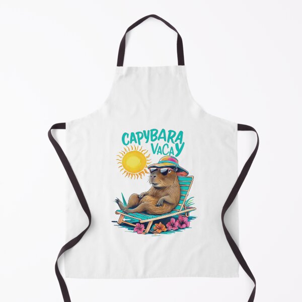 Item preview, Capybara Vacay - Relaxing Capybara on Vacation Illustration designed and sold by Colorful-Garden.