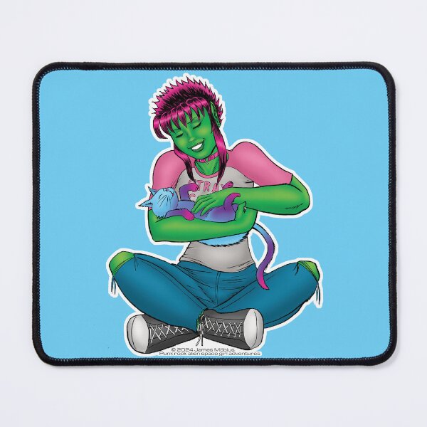 Item preview, Suzi and Ookie blue background designed and sold by J-Mobius.