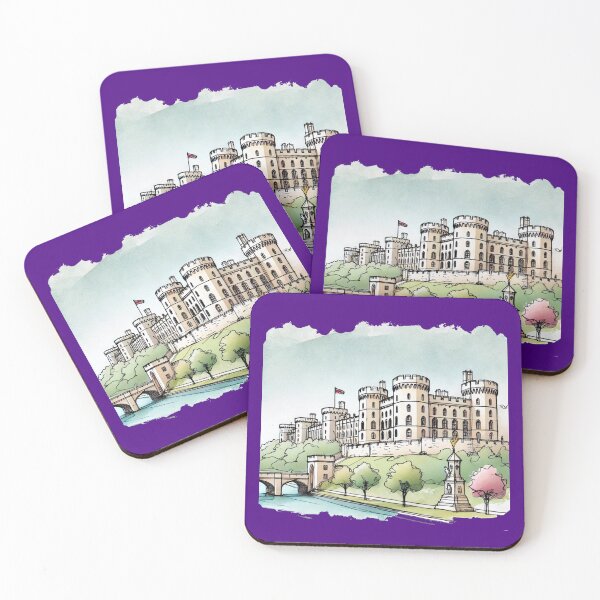 Item preview, Sketch of Windsor Castle: A Scenic Blend of Sky, Water, and Forest,  designed and sold by PaintMeWorld.