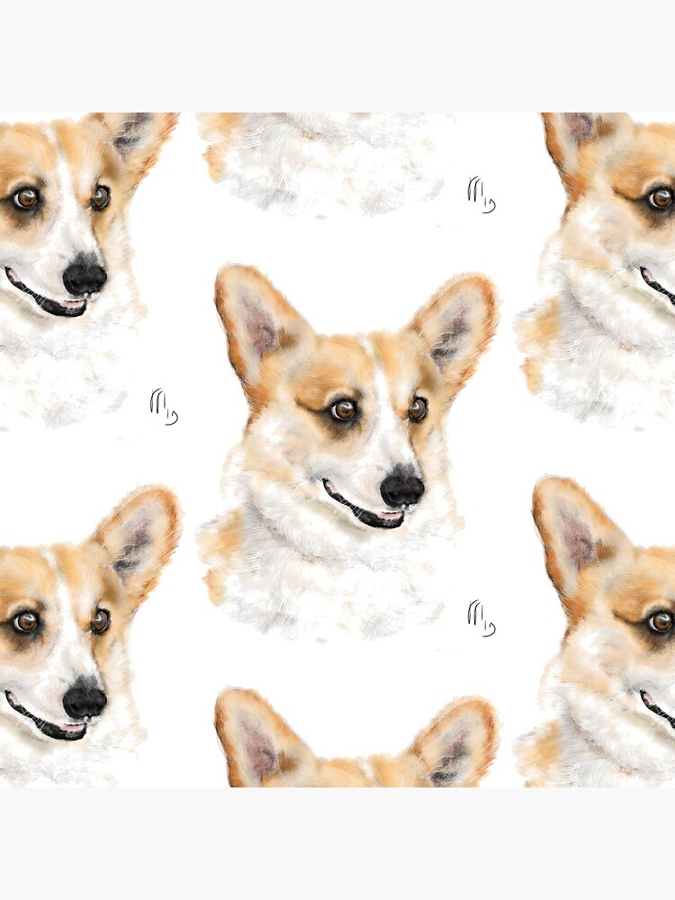 Sweet Happy Smiling Corgi by LITDigitalArt