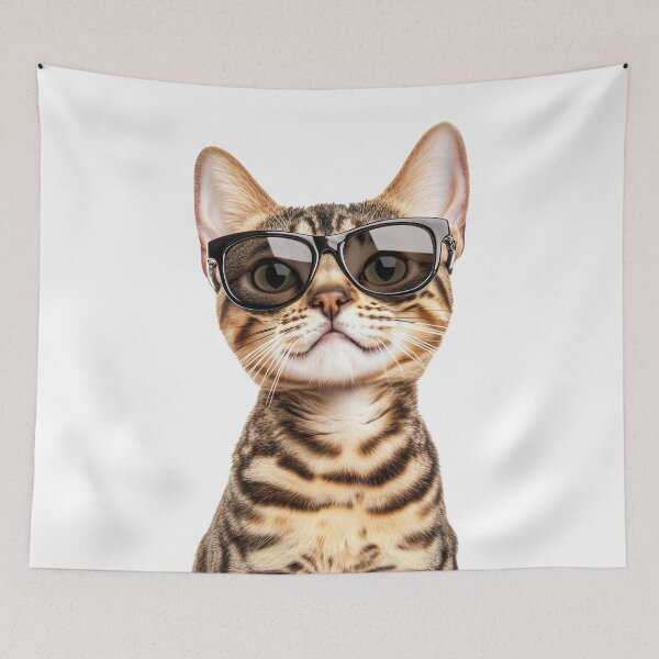 Item preview, Funny cool Ocicat wearing sunglasses designed and sold by LazyOwlStore.
