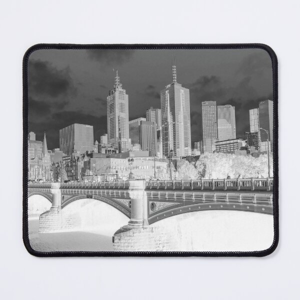 Item preview, Melbourne Skyline black and white designed and sold by Mauswohn.