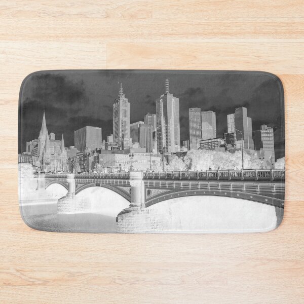 Item preview, Melbourne Skyline black and white designed and sold by Mauswohn.