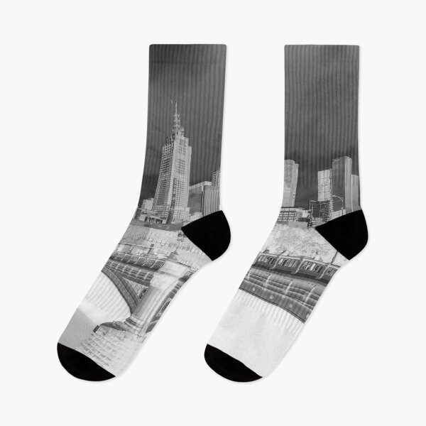 Item preview, Melbourne Skyline black and white designed and sold by Mauswohn.