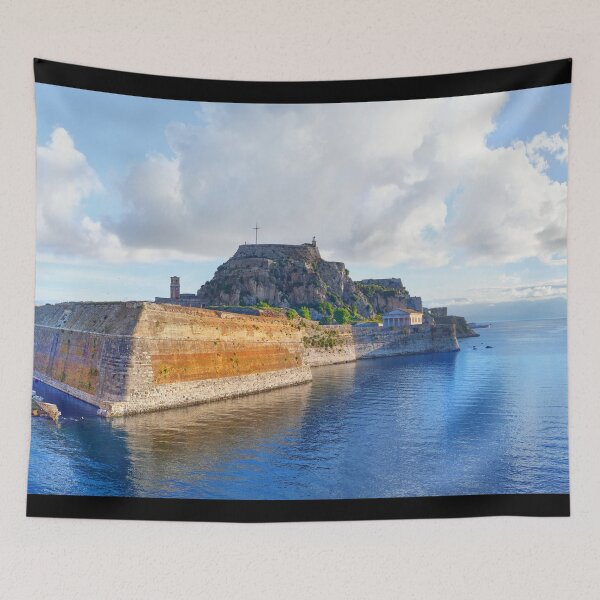 Item preview, Corfu Greece Old Fortress with Saint George Church designed and sold by Adam Gormley.