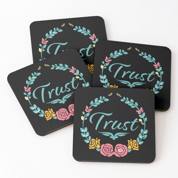 Item preview, "Trust in Bloom: Christian Quote with Flowers designed and sold by CrossCrafted.
