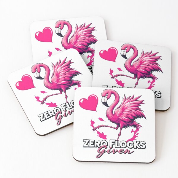 Item preview, Zero Flocks Given Flamingo - Funny Valentine's Day Design by LaLi Designs designed and sold by LaLi-Designs.