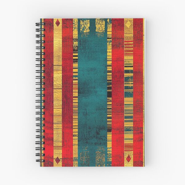 Item preview, Epic Moroccan Style Turquoise Red Gold Gilded Stripes  designed and sold by GrinGalore.