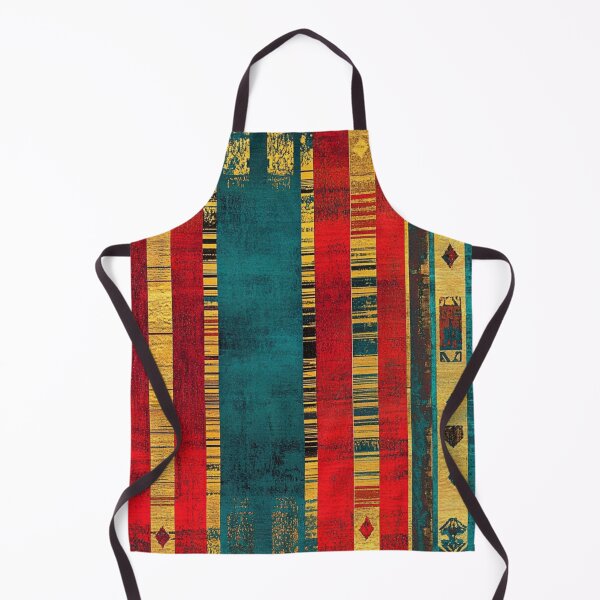 Item preview, Epic Moroccan Style Turquoise Red Gold Gilded Stripes designed and sold by GrinGalore.