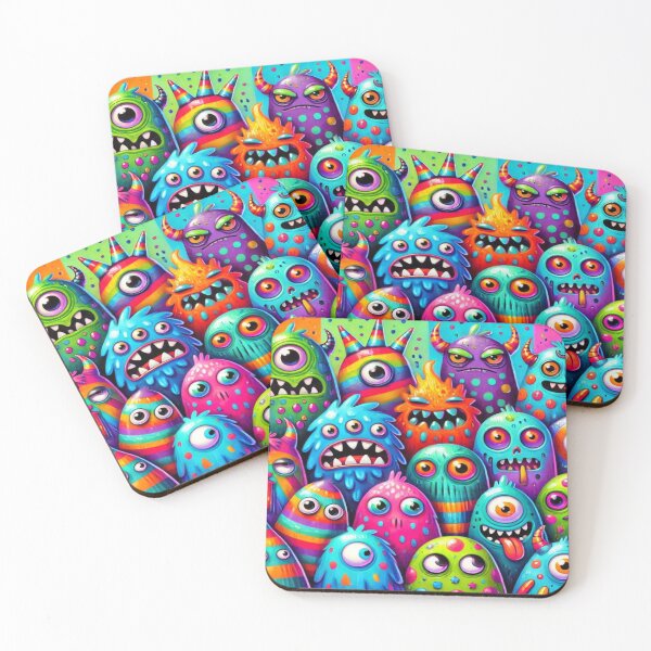 Item preview, Vibrant Group of Quirky Monsters Reloaded Premium Trendy Best Gift designed and sold by Imaginarium of Chaos falcon88 .