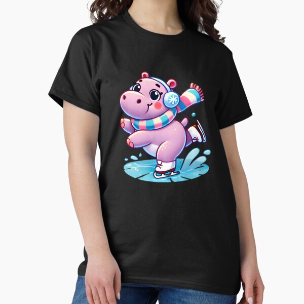 Item preview, Iceskating hippo designed and sold by artonfabrica.