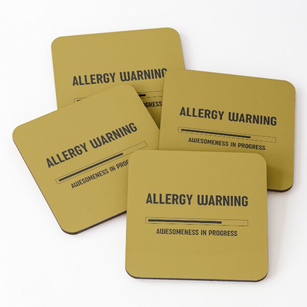 Item preview, Allergy Warning: Awesomeness in Progress, Unique designed and sold by villacreativa.