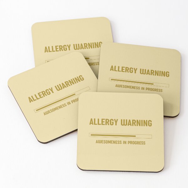 Item preview, Allergy Warning: Awesomeness in Progress, Unique designed and sold by villacreativa.