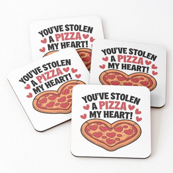 Item preview, Heart-Shaped Pizza Valentine – "You've Stolen a Pizza My Heart!" designed and sold by JPees.