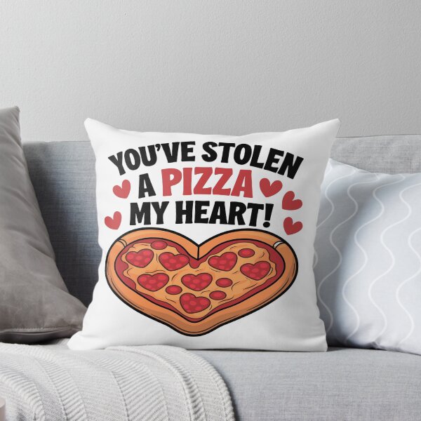 Item preview, Heart-Shaped Pizza Valentine – "You've Stolen a Pizza My Heart!" designed and sold by JPees.