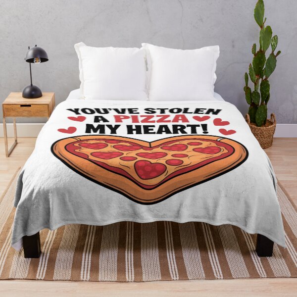 Item preview, Heart-Shaped Pizza Valentine – "You've Stolen a Pizza My Heart!" designed and sold by JPees.