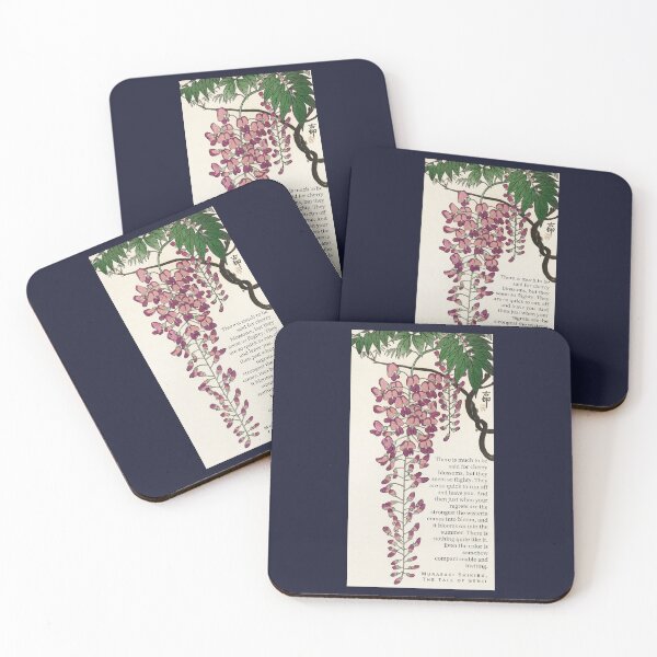 Item preview, Murasaki Shikibu quote: And then just when your regrets are the strongest the wisteria comes into bloom, and it blooms on into the summer. designed and sold by artbleed.