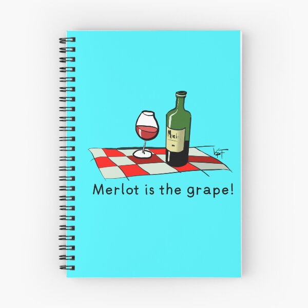 Item preview, Merlot is the grape! (Blue backgrounds) designed and sold by Virtual Pathfinder.