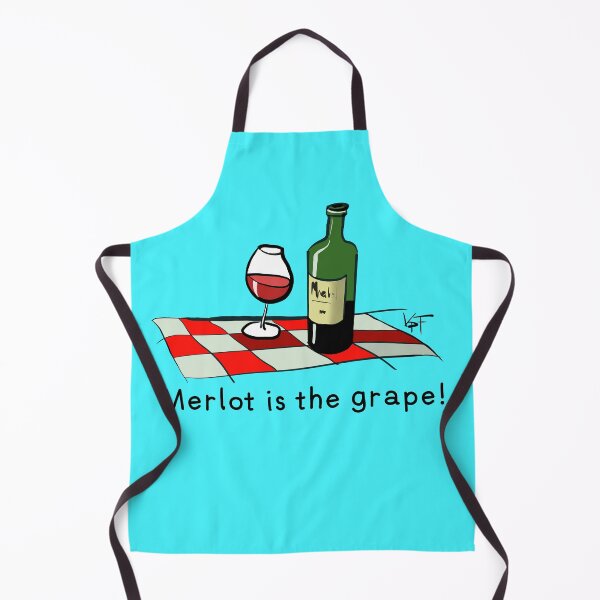 Item preview, Merlot is the grape! (Blue backgrounds) designed and sold by Virtual Pathfinder.