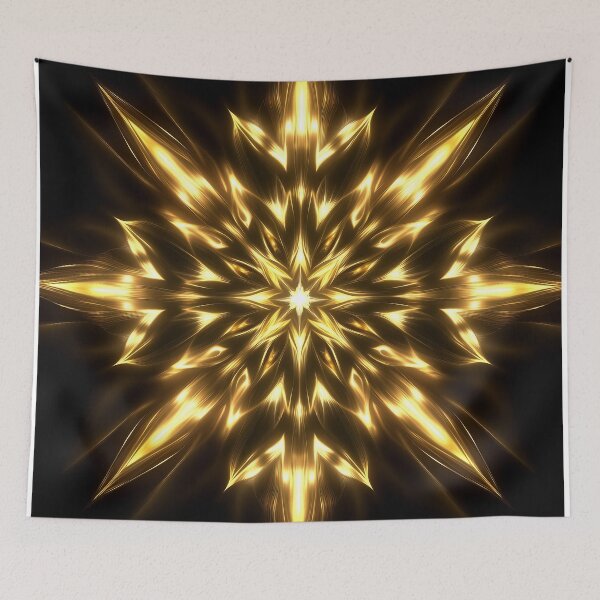 Item preview, Radiant Golden Star With Symmetrical Glow designed and sold by GoldenTealArts.
