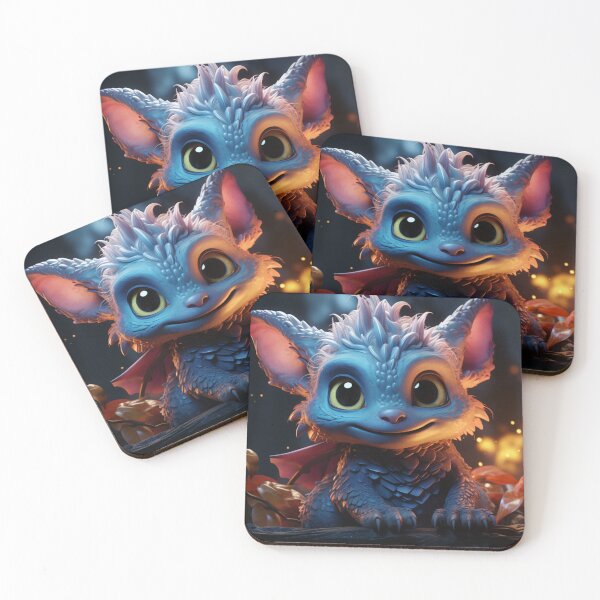 Item preview, Enchanting Cute Blue Dragon Hatchling designed and sold by Cris888.