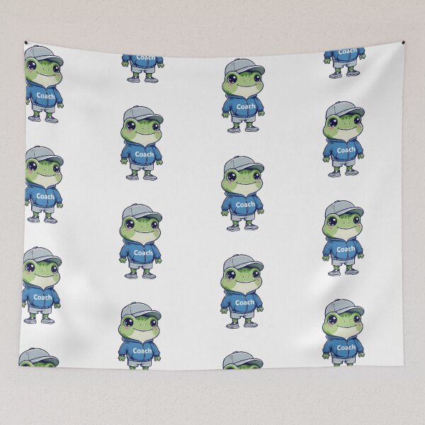 Item preview, A Cute Sports Coach Frog designed and sold by DWorriBHappi.