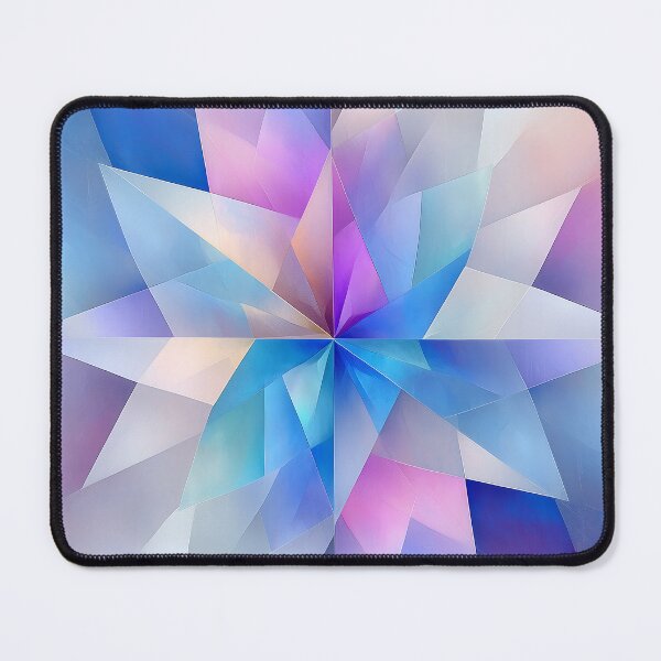 Item preview, Pastel Kaleidoscopic Star with Geometric Elegance designed and sold by GoldenTealArts.