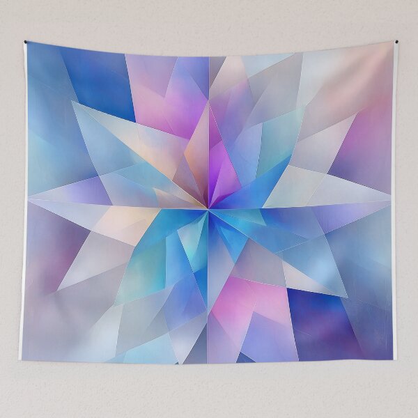 Item preview, Pastel Kaleidoscopic Star with Geometric Elegance designed and sold by GoldenTealArts.