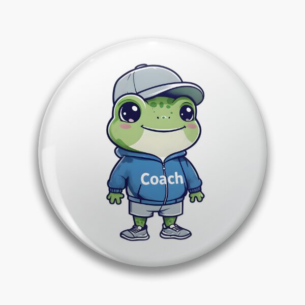 Item preview, A Cute Sports Coach Frog designed and sold by DWorriBHappi.
