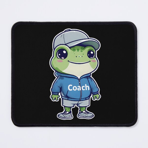 Item preview, A Cute Sports Coach Frog designed and sold by DWorriBHappi.
