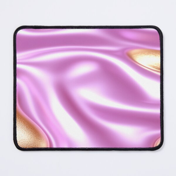 Item preview, Pink and Gold Satin Fabric Waves designed and sold by GoldenTealArts.