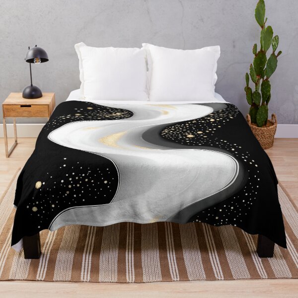 Item preview, Elegant White And Gold Smoke On Black Background designed and sold by GoldenTealArts.