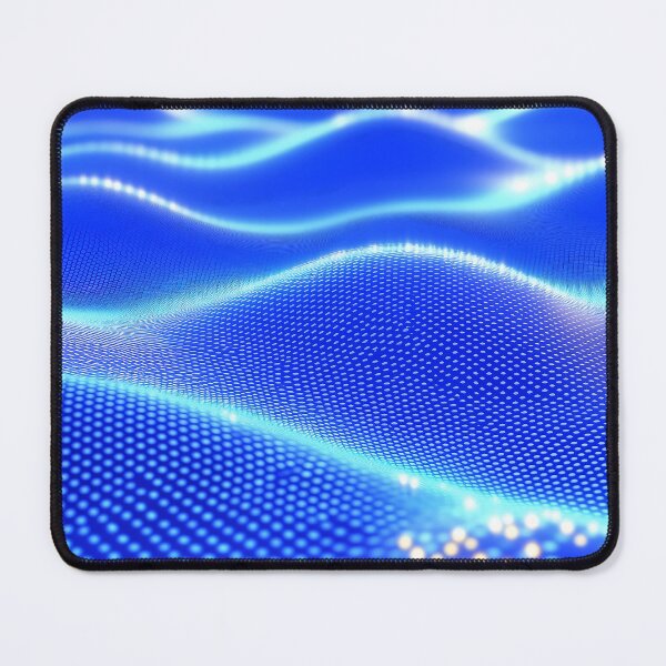 Item preview, Futuristic Blue Digital Background With Glowing Dot Patterns designed and sold by GoldenTealArts.