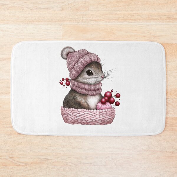 Item preview, Cozy Squirrel in Pink Beanie designed and sold by BukkyStory.