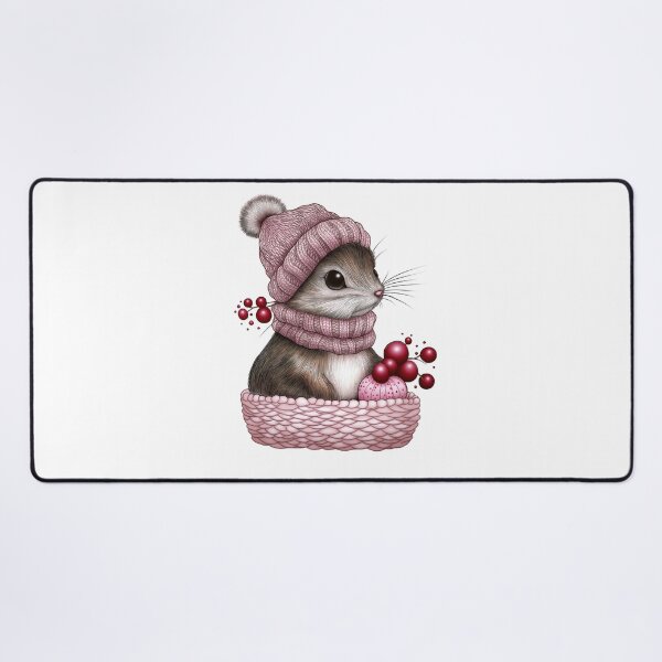 Item preview, Cozy Squirrel in Pink Beanie designed and sold by BukkyStory.