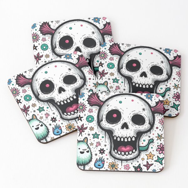 Item preview, A chaotic doodle Skull designed and sold by WhereHopeBlooms.