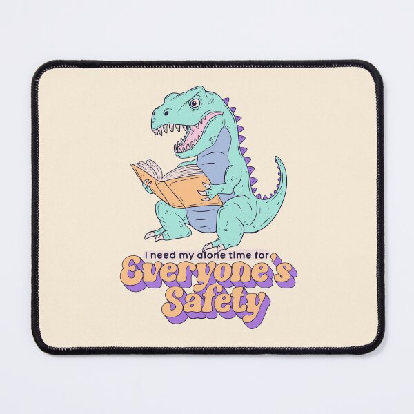 Item preview, I Need My Alone Time - dinosaur reading designed and sold by Jess.a.creates.