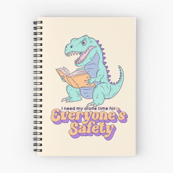 Item preview, I Need My Alone Time - dinosaur reading designed and sold by Jess.a.creates.