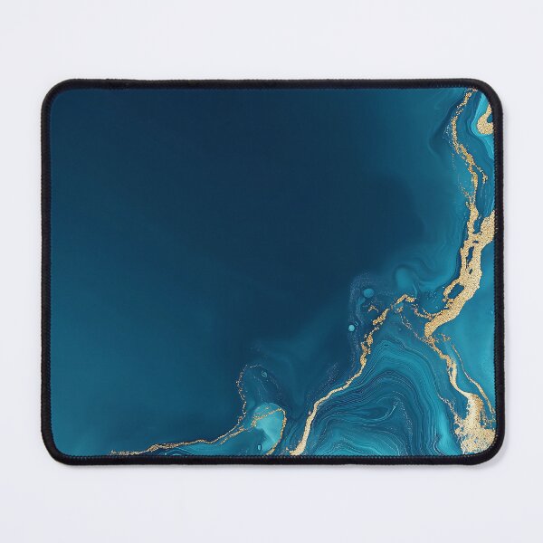 Item preview, Elegant Blue and Gold Ocean Marble Background designed and sold by GoldenTealArts.