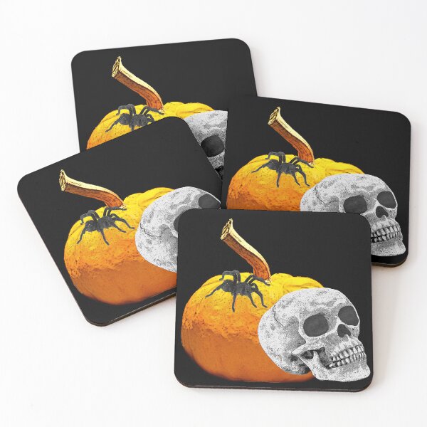 Item preview, Pumpkins, scary prints, human skulls designed and sold by Kirei-Lily.