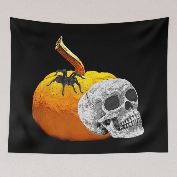Item preview, Pumpkins, scary prints, human skulls designed and sold by Kirei-Lily.
