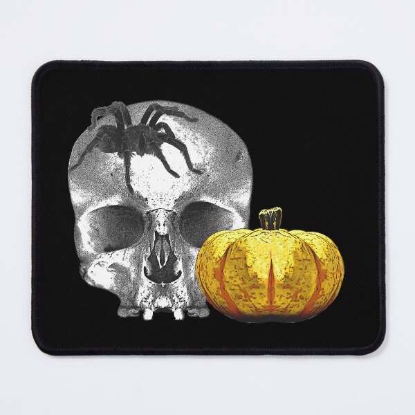 Item preview, pumpkins, human skulls, horror motif, tarantulas designed and sold by Kirei-Lily.