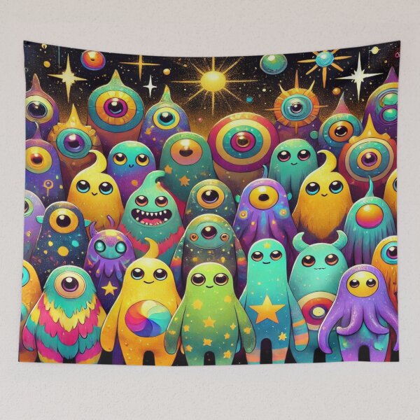 Item preview, Bright, Contrasting Galaxy Creature Crowd Reloaded Premium Trendy Best Gift designed and sold by Imaginarium of Chaos falcon88 .