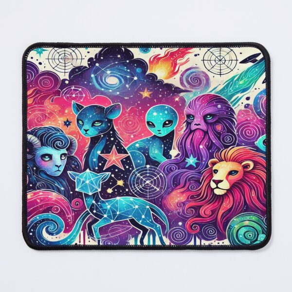 Item preview, Vibrant Group of Galaxy Creatures Reloaded Premium Trendy Best Gift designed and sold by Imaginarium of Chaos falcon88 .