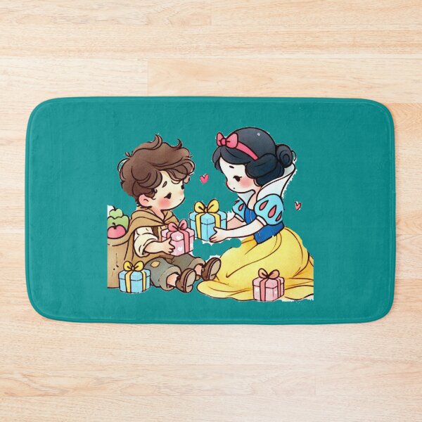 Item preview, Snow White Sharing Gifts with a Poor Child - Cute Minimalist Art,   designed and sold by PaintMeWorld.